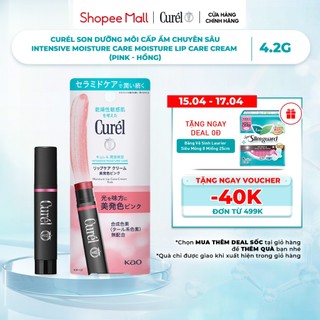 Son Dưỡng Môi Cấp Ẩm Chuyên Sâu Curel Intensive Moisture Care Moisture Lip Care Cream - Hồng 4.2g.