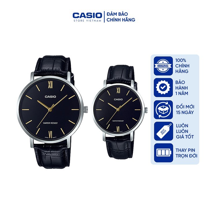 Đồng hồ Đôi Nam nữ Casio MTP-VT01L, đồng hồ chính hãng