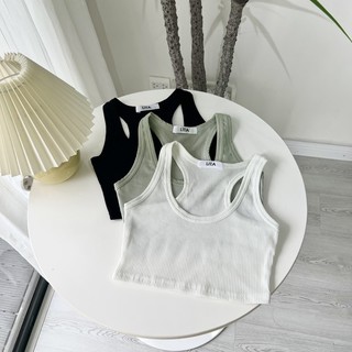Áo croptop ba lỗ thun gân
