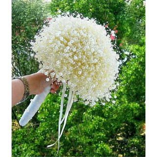 Cuộn 60m dây chuỗi ngọc hạt trai trang trí bó hoa cô dâu, hoa cưới handmade