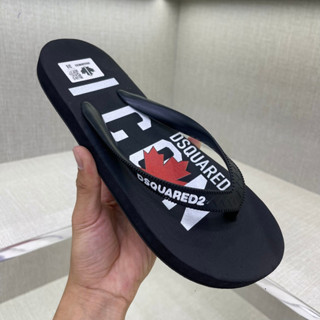 Dép Tông Nam DSQ xỏ ngón chữ ICON Lá đỏ LV Hoạ Tiết cực chất hè 2024 thích hợp đi biển, đi dạo phố, du lịch size 38-43