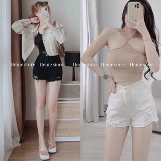Quần Short Jean Lưng Cao Nhiều Mẫu Nhiều Màu Chuẩn From Hàng Cao Cấp