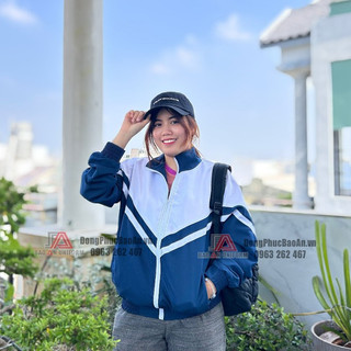 Áo khoác vải dù 2 lớp cấp 1,2,3, áo khoác đồng phục học sinh, áo khoác chuẩn mẫu nhà trường.