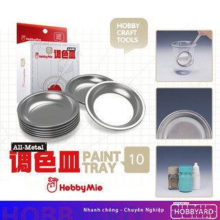 Chén pha sơn paint tray hobby mio - 1 bộ 10 chén