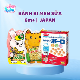 Bánh Ăn Dặm Bi Men Sữa Calket Boro, Men Bi Hình Thỏ, Men Bi Hình Mèo Cho Bé