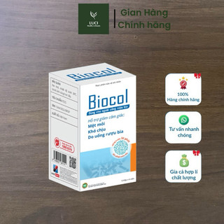 Biocol giải riệuu, giảm mệt mỏi, khó chịu do uống rieubia, hộp 6 vỉ× 6 viên