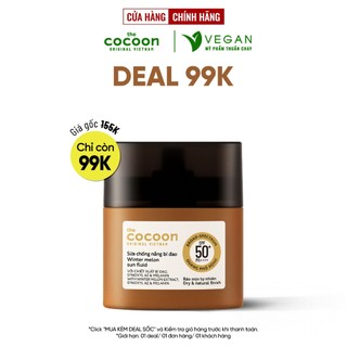 Kem Sữa chống nắng bí đao Cocoon 15ml quang phổ rộng SPF 50+, PA++++, UVA – PF 62.6