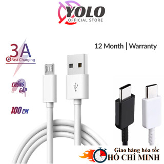 Dây Cáp Sạc Type C / Micro Sạc nhanh cho các dòng máy Android Chiều dài 1m Bảo hành 6 tháng