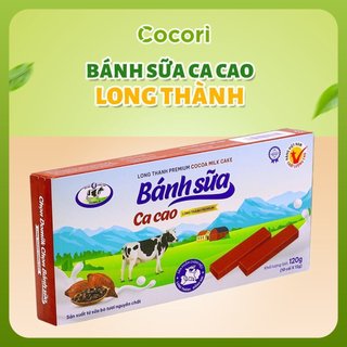 Bánh sữa long thành nguyên chất vị ca cao hộp 120 gam cocori