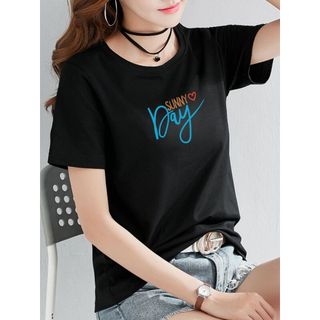 Áo thun nữ form rộng in chữ sunny day  - Áo phông nữ Loza- Mã RT7197