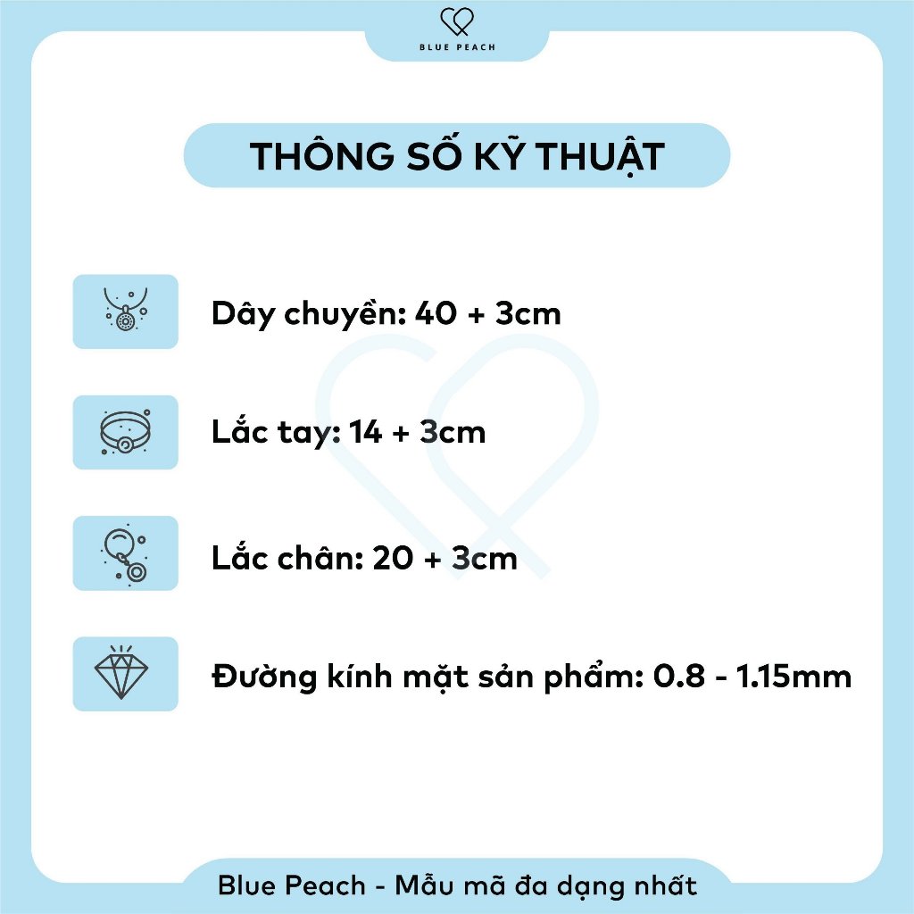 Lắc Tay Bạc Blue Peach Circle Lồng V1 LT521