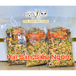 Thức ăn hải sản tôm cá khô hamster nhím sóc