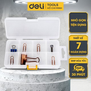 Hộp Đựng Linh Kiện Ốc Vít Deli Cao Cấp Chính Hãng - Nhỏ Gọn, Tiện Dụng, Phù Hợp Nhiều Mục Đích 138x70x30mm