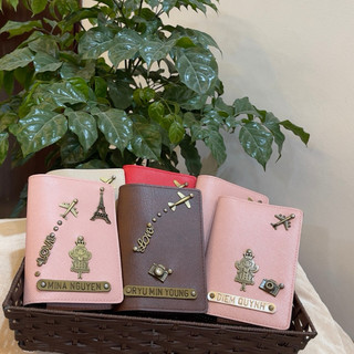 Vỏ bọc hộ chiếu bao da đựng hộ chiếu passport khắc tên
