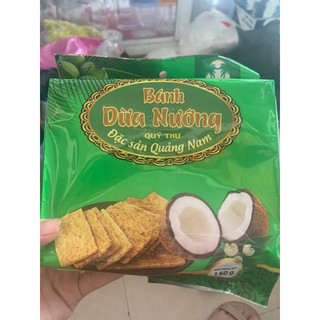 BÁNH DỪA NƯỚNG QUÝ THU,gói 150g.Đặc sản Quảng Nam, Dòn thơm mùi dừa