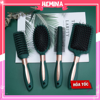 Lược chải tóc Hemina lược massage đầu gỡ rối tạo kiểu tóc chuyên nghiệp cao cấp LC06