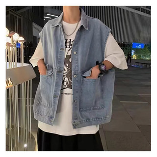 Áo khoác gile bò có túi hộp unisex [ORDER]