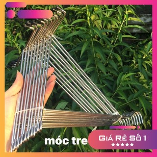 Móc treo lồng chim 30cm gắn tường làm bằng inox combo 5 chiếc