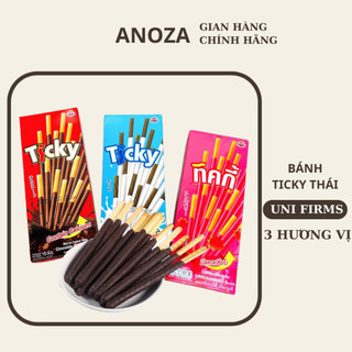 Bánh que ticky 3 vị dâu, sữa, socola giòn ngon ANOZA Store