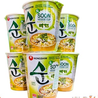 Thùng 12 Ly Mì Chay Soon Veggie Nongshim 68gram x 12 ly