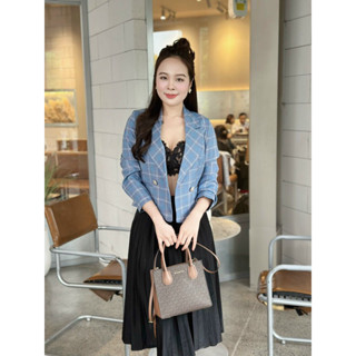 ÁO VEST CARO PHOM LỬNG DÁNG EO THIẾT KẾ