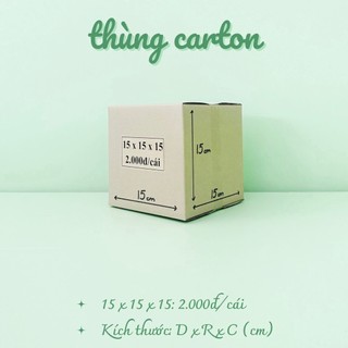 Combo 50 hộp carton 15x15x15 cm
