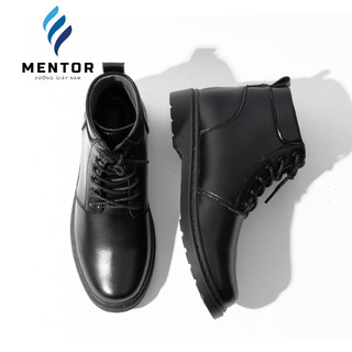 Giày đốc nam cổ cao da mềm, đế cao khâu đế thanh lịch, giày boots da nam