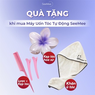 Combo 3 quà seemee ngày sale: 1 kẹp tóc hoa lan +1 bộ lược kẹp +1 khăn ủ tóc