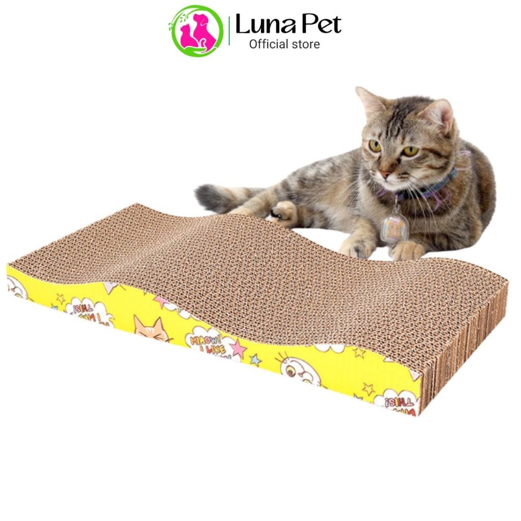Bàn cào móng cho mèo hình sóng LunaPet CM01 45cm