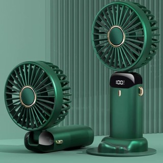 Quạt mini cầm tay TEKKIN pin khủng 10000 mah, quạt tích điện gấp gọn 5 cấp độ gió linh hoạt, led hiện thị % pin cực xinh