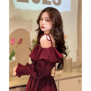 ĐẦM LỤA MOCKING TAY DÀI RỚT VAI MOCKING