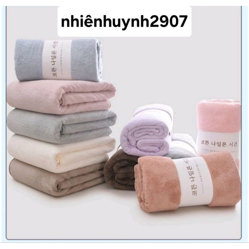 ( SET 3 KHĂN ) Khăn Tắm Lông Cừu Hàn Quốc 70×140cm