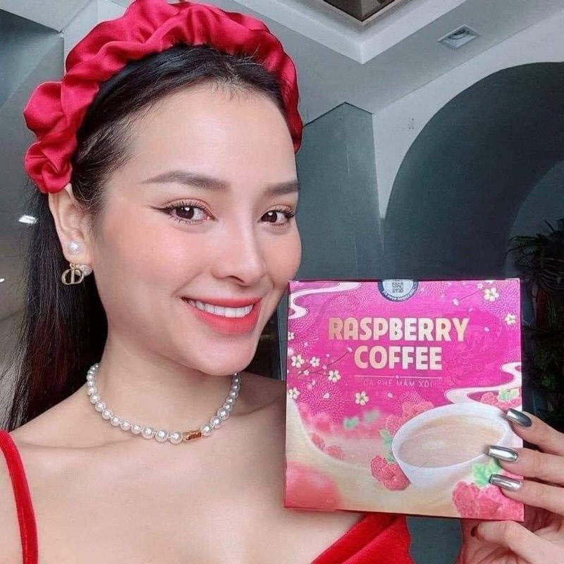 MẪU MỚI_Cà Phê Giảm Cân Mâm Xôi Raspberry Coffee  Hộp 15 gói