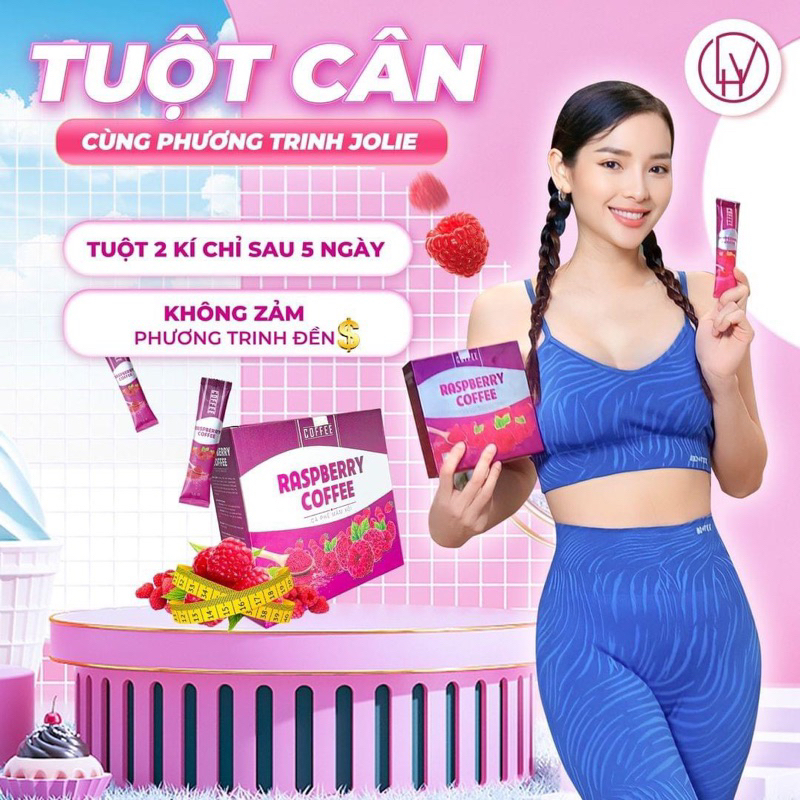 MẪU MỚI_Cà Phê Giảm Cân Mâm Xôi Raspberry Coffee  Hộp 15 gói