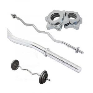 Đòn tạ chữ Z phi 24 dài 1.2m dùng lắp bánh tạ phi 30 bằng thép chống gỉ có khóa xoáy 2 đầu