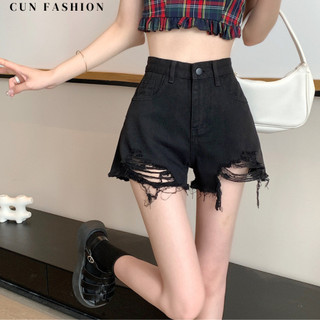 Quần short jean nữ rách đẹp lưng cao ,Quần đùi jeans nữ cạp lưng cao thời trang Cun Fashion Store