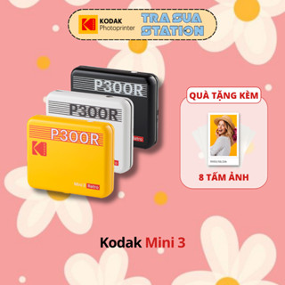 Máy in ảnh (kết nối bluetooth) Kodak Mini 3 Retro P300R - Hàng chính hãng - Bảo hành 1 năm - Tặng kèm 8 tấm ảnh