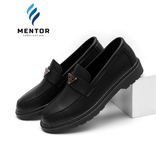 Giầy Penny Loafer Black White da Nguyên tấm,Giầy Sơn Tùng đế phíp siêu sang