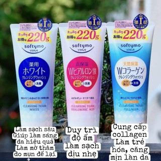 Sữa rửa mặt Kose Softymo Nhật Bản làm sạch và dịu êm cho da 220gr