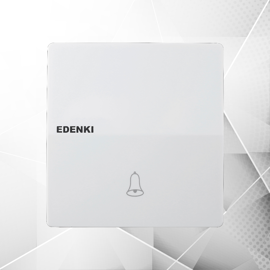 Bộ công tắc chuông cửa Edenki Elegant White EE-D01