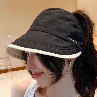 Nón Chống Nắng Nữ Hai Mặt Có Thể Đeo Đuôi Ngựa Phong Cách Thời trang Mới Mùa Hè Mũ Lưỡi Trai Hở Chóp