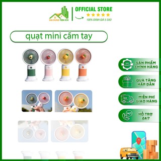 Quạt cầm tay mini sạc điện tiện dụng,Quạt mini cầm tay có đế để bàn,Quạt mini giá rẻ hình hoa quả mẫu mới- tiện ích