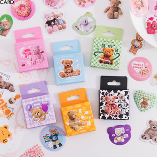 Zanmo hộp 46 tấm hình dán sticker gấu teddy dễ thương
