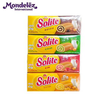   CÓ SỈ THÙNG  ĐỦ VỊ _ Bánh bông lan cuộn kem Solite hộp 324g  18 cái  