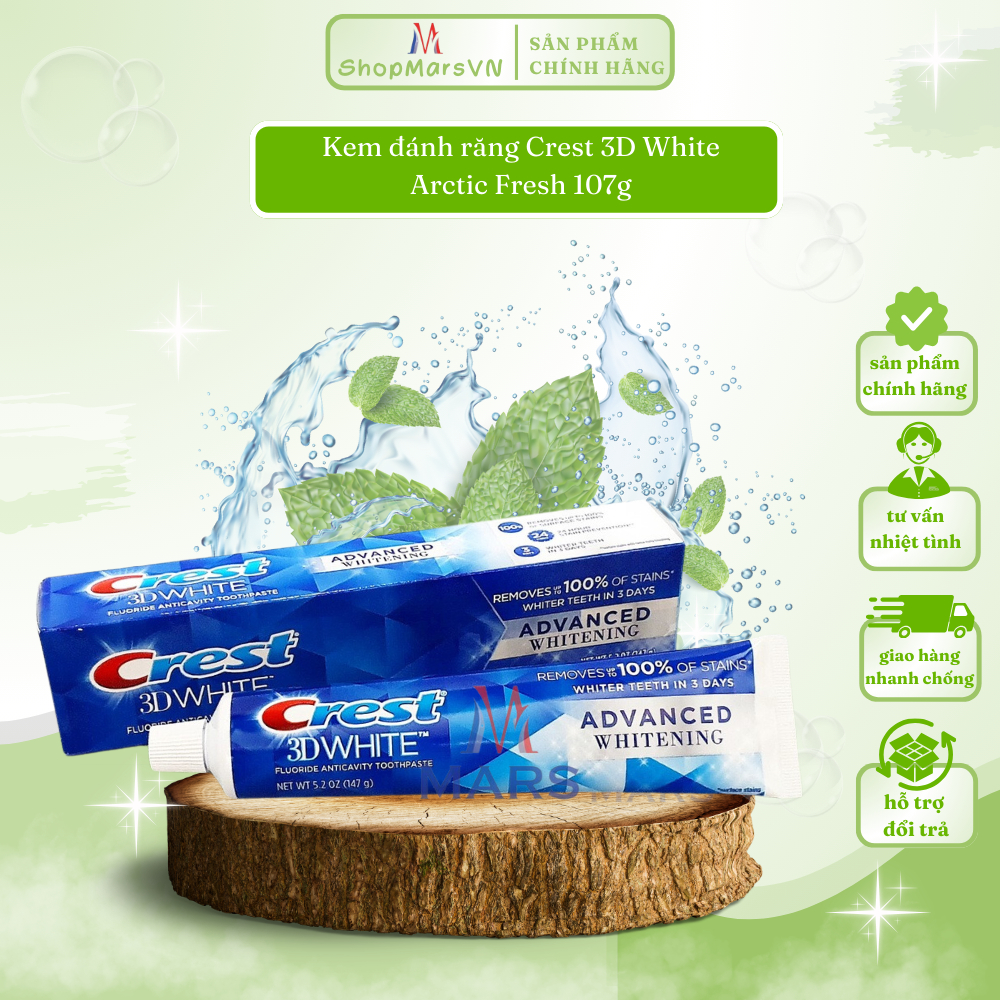 Kem đánh răng Crest 3D White Arctic Fresh 107g