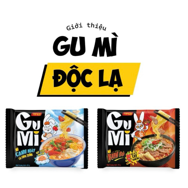 MÌ GUMI VỊ BÒ NƯỚNG LỤI/ CANH CHUA TÔM SA TẾ 75G/ GU MÌ OMACHI HOUSE