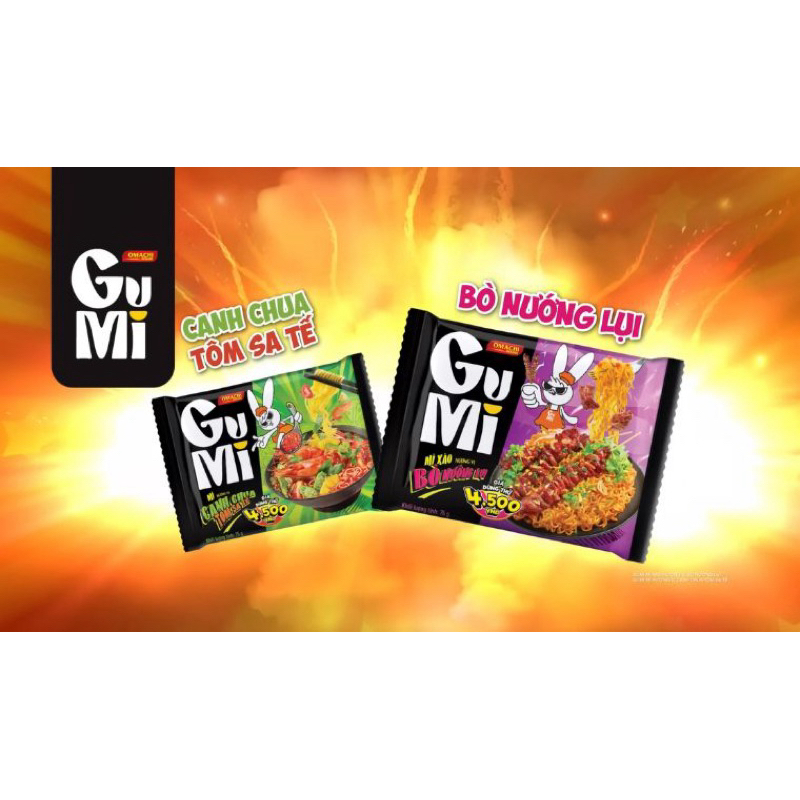 MÌ GUMI VỊ BÒ NƯỚNG LỤI/ CANH CHUA TÔM SA TẾ 75G/ GU MÌ OMACHI HOUSE