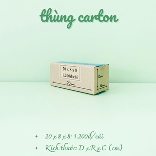 Combo 50 hộp carton 20x8x8 cm