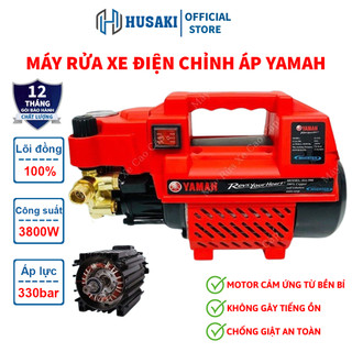 Máy rửa xe cao áp máy rửa xe gia đình mini có chỉnh áp YAMAH 3800W lõi đồng máy rửa xe áp lực cao bảo hành 12 tháng