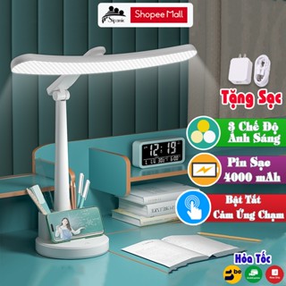 Đèn học để bàn, Sipanic tích điện - Pin 4000mAh, cảm ứng 3 chế độ ánh sáng chống cận thị bảo vệ mắt